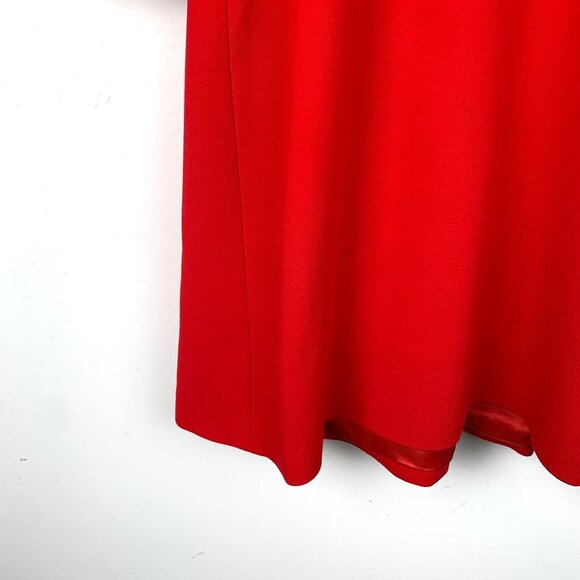 Alexander McQueen Red Round-Neck Half-Sleeve Dress Size 38 S Viscose Blend Made - Picture 5 of 8